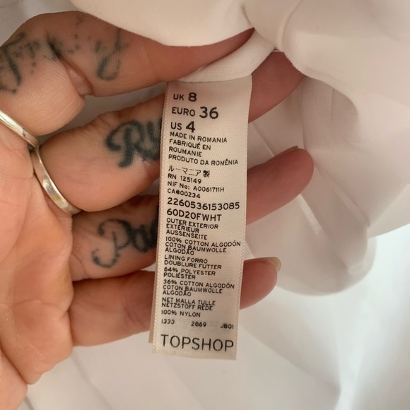 TOPSHOP X KATE MOSS WHITE DRESS 4 - Picture 7 of 12